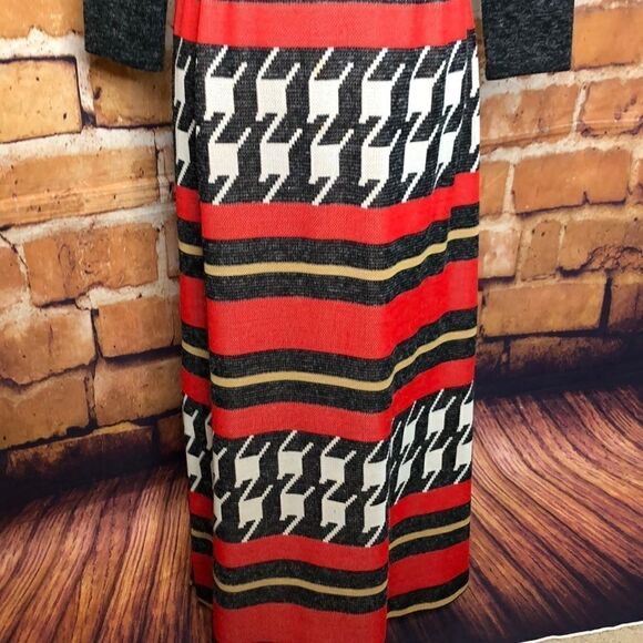 Vintage mod style 70’s maxi dress size small union made abstract - Picture 6 of 12